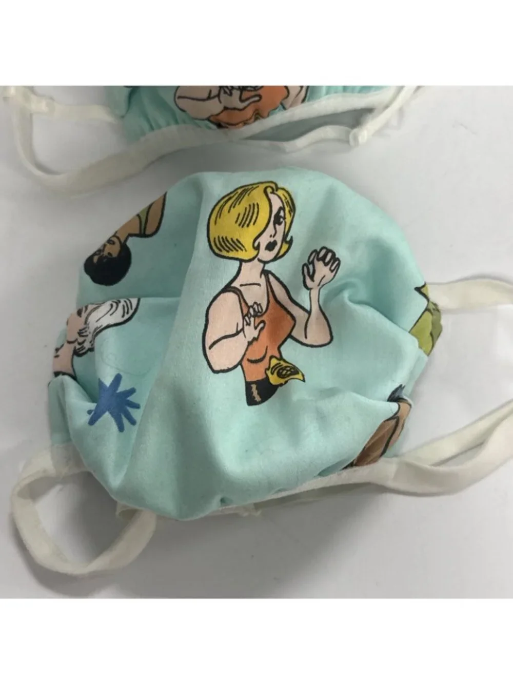 Pinup Girl Clothing PUG Lady Wrestlers Fabric Face Cover Mask x2